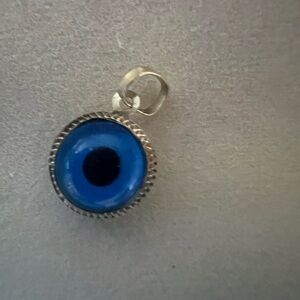 Silver and Blue Evil Eye Pendant
